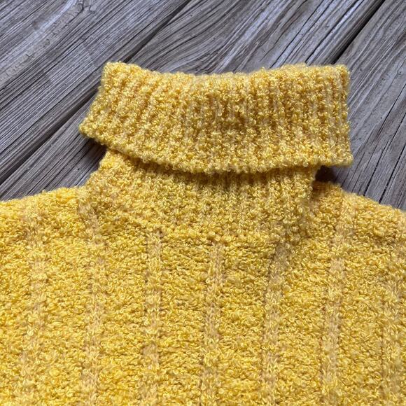 Kitty Hawk Women's Vintage Yellow Turtleneck Sweater Size XXS-XS - Picture 3 of 6